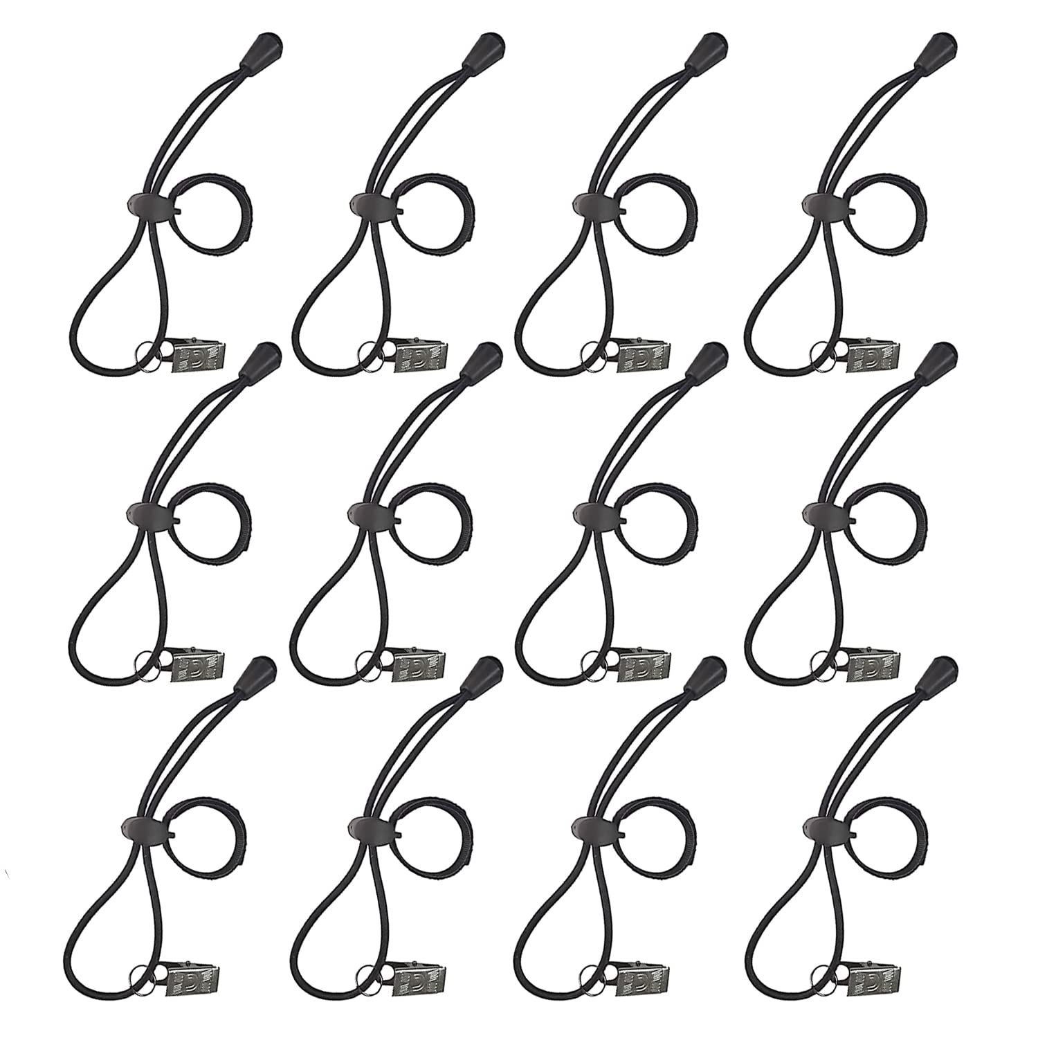 12 Pcs Black Background Clips for Photo Studio Video Backdrop