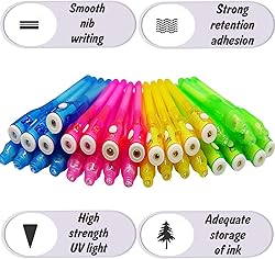 iGeeKid 24 Pack 2 Style Invisible Ink Pen with UV