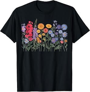 Wildflowers Floral Colorful Flowers T-Shirt