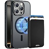 Ntwinro Magnetic for iPhone 16 Pro Case with Detachable Magnetic Wallet, Compatible with MagSafe, Credit Card Holder, RFID Blocking, Military Protective Slim Phone Cover, Black