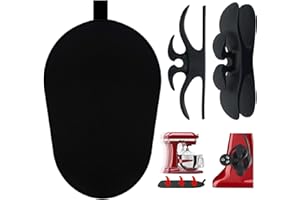 KIDOT Sliding Mat for Kitchenaid Mixer with 2 Black Kitchen Accessories, Mover Slider Mat Pad for 5-8 Qt Bowl-Lift Stand Mixer, Kitchen Appliance Slider Mat Compatible with Professional 600 Stand Mixer