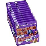Big League Chew Grape Bubble Gum Flavor + For Games, Concessions, Picnics & Parties (12 Packs)