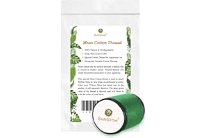 SunGrow Java Moss Cotton Thread, 20 Meters, Green Color, Dissolves Eventually, Securely Attaches Floating Plants Riccia, Fern to Driftwood