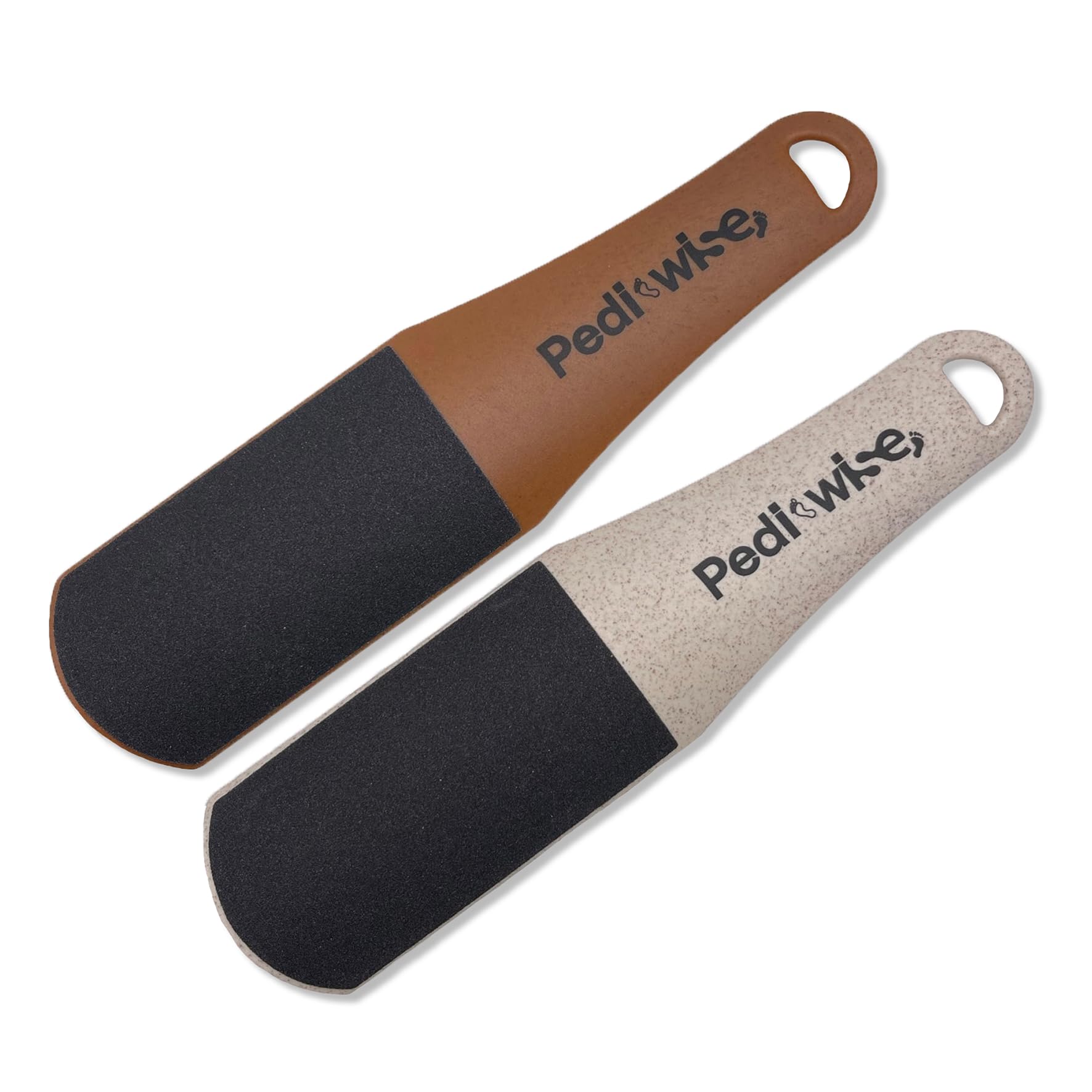 PEDI-WISE Double Sided Foot File - Extra Large Professional Foot Rasp for Hard Skin Removal - Concave/Convex Shape for Maximum Efficiency - Recommended by Podiatrists - Twin Pack