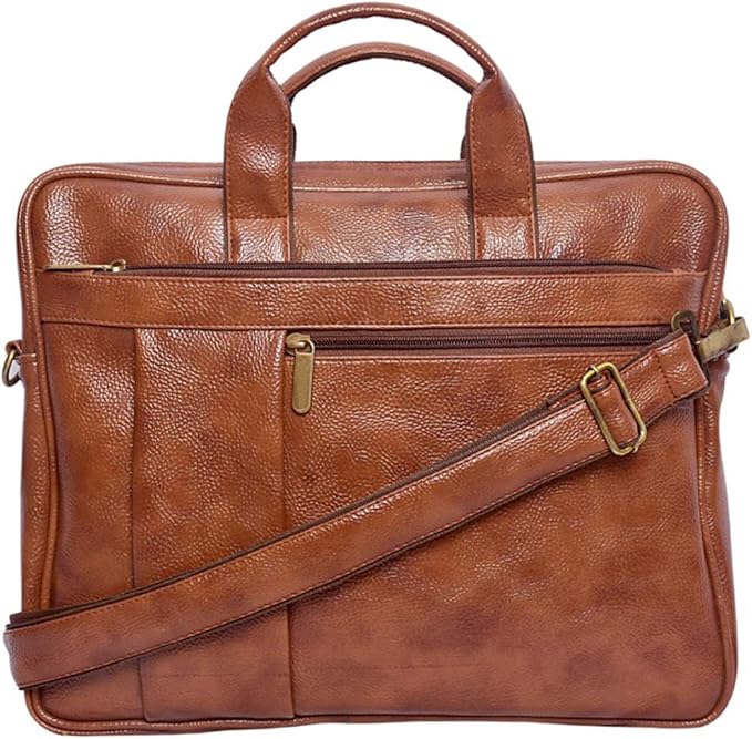 DAINTY Genuine Leather 15 inch Laptop Messenger Bag for MenOffice Bag