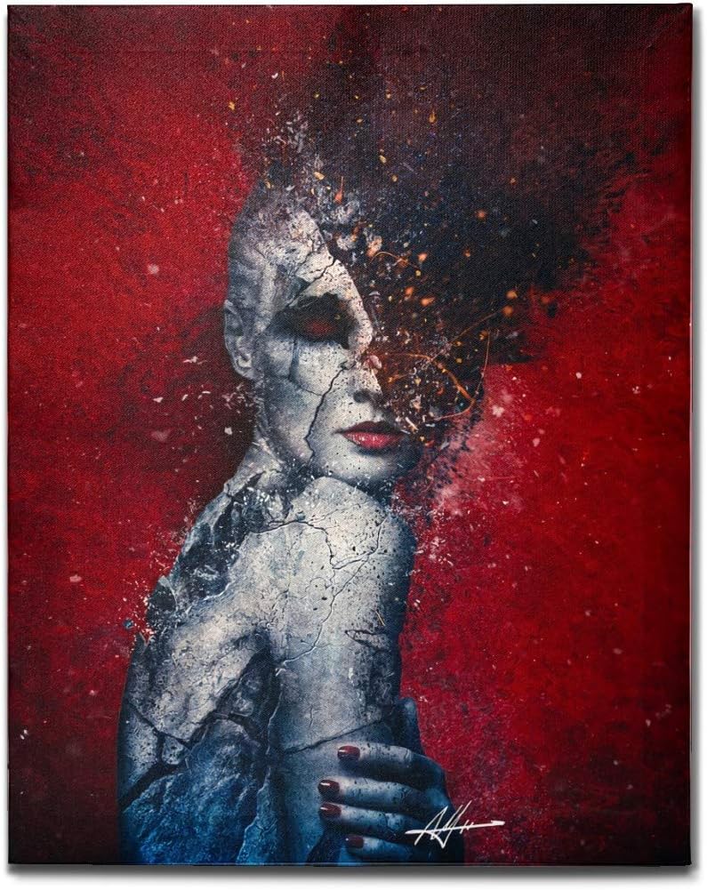 Joinfine Indifference by Mario Sanchez Nevado Canvas Decor Wall Art for Bedroom, Wall Decor for Home Kitchen Office Bathroom, Modern Artwork Picture on Canvas Wooden Ready to Hang, 16