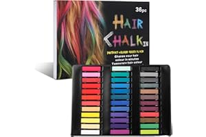 Temporary Hair Chalk Comb Hair Color Dye for Girls Kids, Washable Hair Chalk for Girls Age 4 5 6 7 8 9 10-12 Birthday Christm