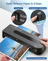 MAXDONE A4 Laminator 9in 4 in 1 with 30 Pouches Paper Cutter Corner Rounder view 7