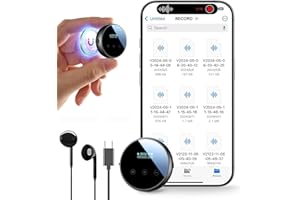 AMAZING FLOWER 64GB Voice Recorder with Playback, Magnetic Recording Device with Al-Triple Noise Cancellation, Voice Activated Recorder, 4800 Hours Portable Audio Recorder for Work, Lectures, Meetings