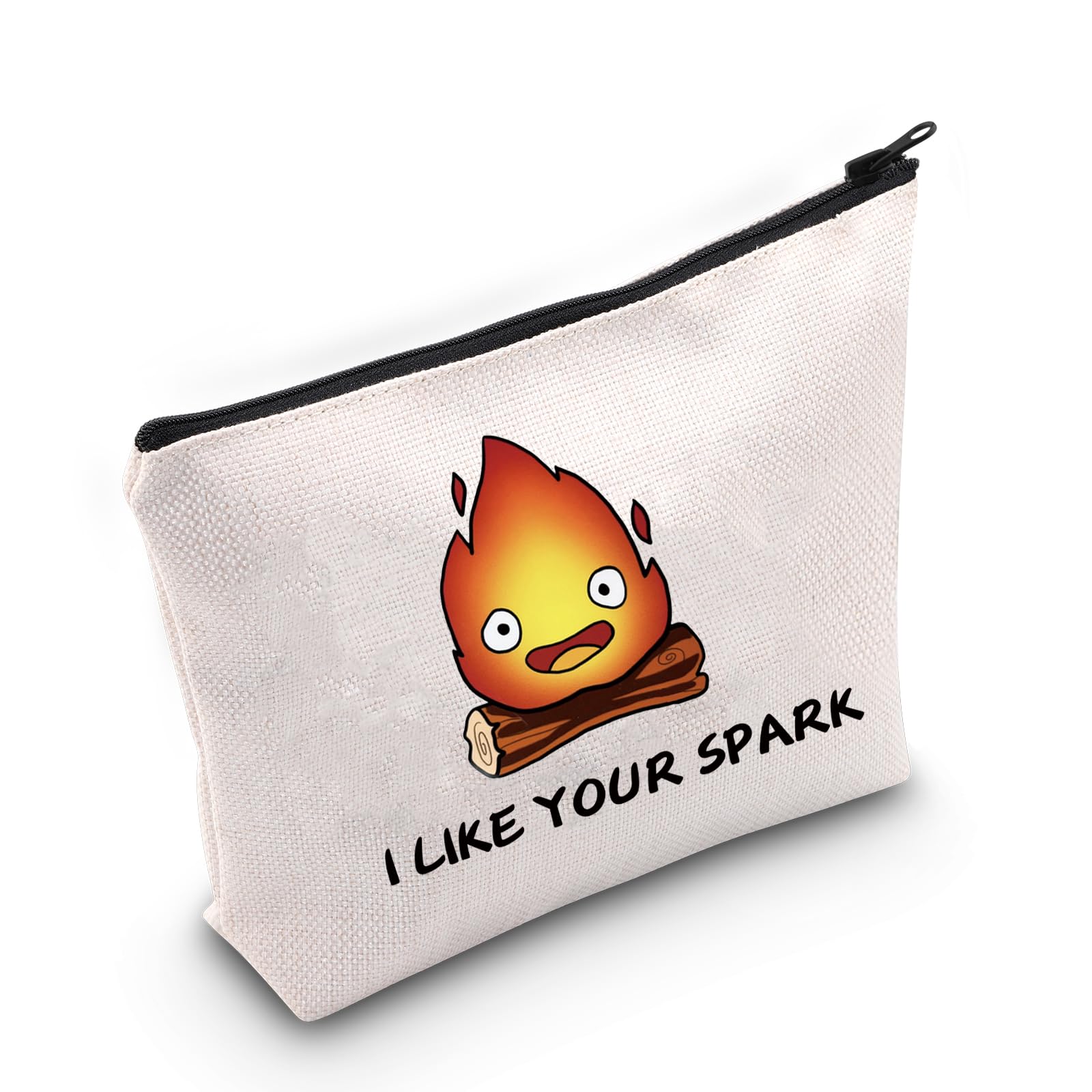 Calcifer Makeup Bag Anime Calcifer Gift Japanese Anime Inspired Gift for Anime Lovers Anime Fire (U.Spark)