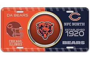 FANMATS 43252 Chicago Bears Embossed Metal License Plate