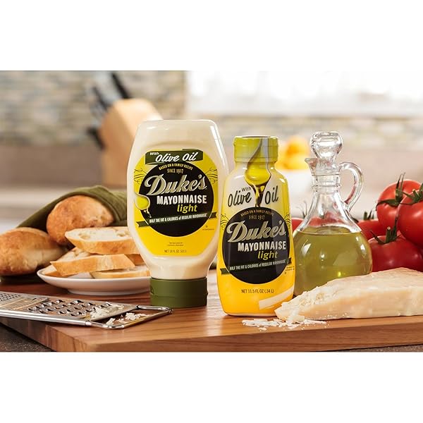 DUKE’S LIGHT MAYONNAISE WITH OLIVE OIL BLEND – SMOOTH & CREAMY, 18 OUNCE (PACK OF 1)