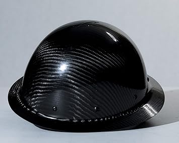 black carbon fiber hard hat