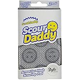 Scrub Daddy Scour Daddy Style, Scourers Non Scratch Scrubbing Sponge, Scouring Pads, Kitchen Sponges for Dishes, Dishwashing Pan Scrubber, Cleaning Supplies, Dish Sponges for Washing up, Pack of 2