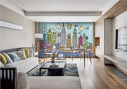 Iprint Sheer Voile Curtains Playroom Decor New York City In