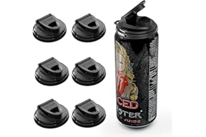 FLYBOK 6-Pack Soda Can Lids – Reusable BPA-Free Can Covers for Soda, Beer & Energy Drinks, Universal Fit 202/206 Cans (2.08 & 2.32IN Rims), Helps Keep Drinks Fresh & Clean