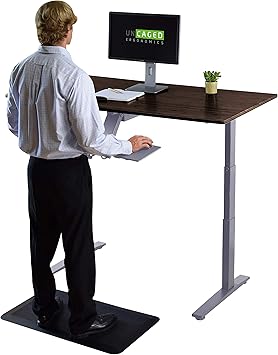 Rise Up Elektrischer Stehtisch Mit 2 Motoren 122 X 76 Cm Langlebig Klein Kommerzielle Qualitat Hohenverstellbar Ergonomisch Betrieben Zum Aufstellen Heben Fur Zuhause Buro Schreibtisch 48x30 Gray Frame Black Desktop Amazon De Burobedarf