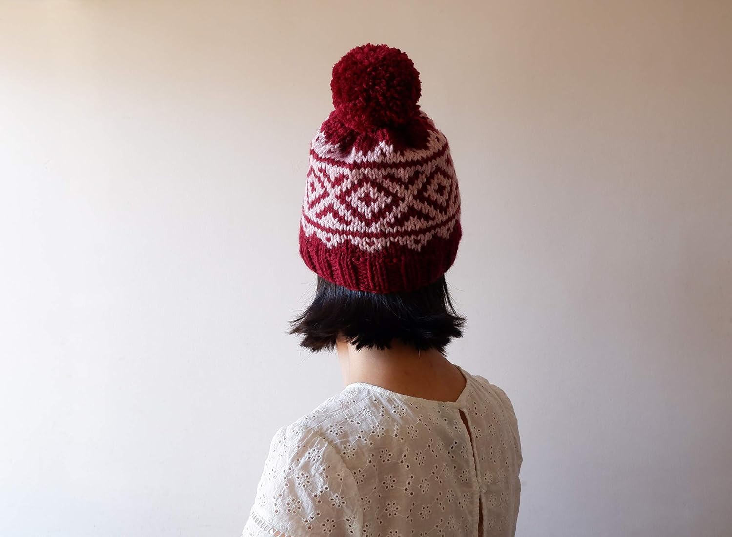 burgundy knit hat
