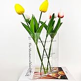 NaTickap Florero de acrílico para flores, florero moderno y estético para estantería, escritorio, habitación, oficina, decora