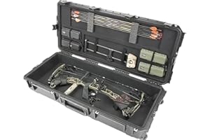 SKB Hard Protective Large Plush Storage Case, Archery Bow, Arrows, Parallel Limb iSeries REV2 Bow Case - Quiver Holder and Gear Box Accessories