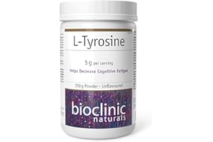 BioClinic Naturals L-Tyrosine 5 g, 250 g Powder, Unflavoured, Helps Decrease Cognitive Fatigue
