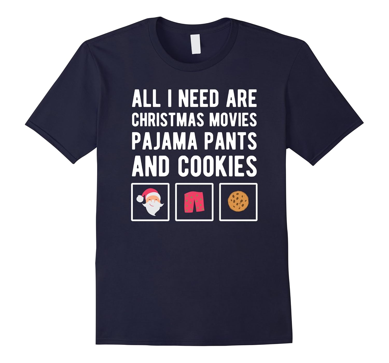 Funny Christmas T Shirt Christmas Movies Pajamas Cookies Tee-ANZ