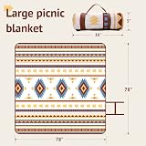 LARUTAN Waterproof Picnic Blanket 200x200CM Sandproof Beach Mat view 3