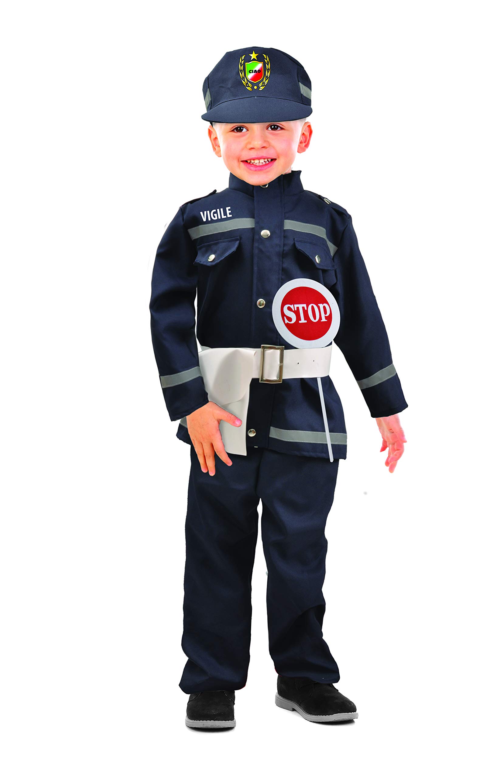 Ciao Vigile Costume Disguise Child (Size 4-6 Years)