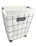 Rae Dunn Heavy Duty Laundry Hamper on Wheels