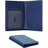 Real Leather Mens Leather Wallet Bifold RFID Blocking Slim Minimalist Front Pocket With 5 Card Slots, 1 ID Window & 1 Cash Pocket - Includes Gift Box