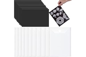 20Pcs/set Large Size Dies & Stamp Storage Bags and Soft Rubber Magnetic Sheets for Die Cuts Resealable Magic Sticker Storage 