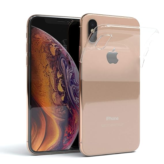 EAZY CASE Hülle für Apple iPhone X/XS Schutzhülle Silikon Ultra dünn Slimcover, Handyhülle, Silikonhülle, Backcover, Transpar