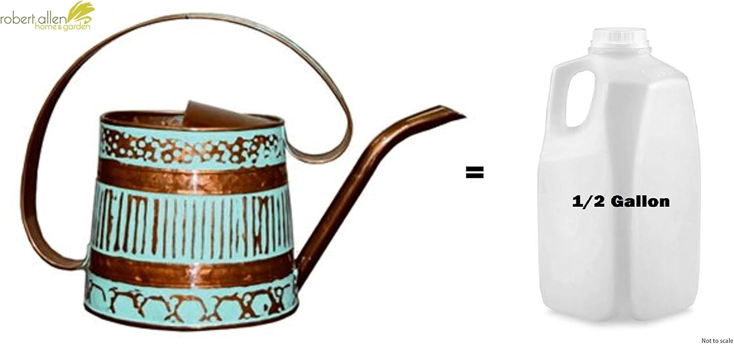 Robert Allen MPT01508 Danbury Watering Can.5 Gallon, Teal/Copper : Garden & Outdoor