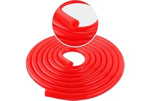 CXCCOI 10FT 1/4" ID Vacuum Hose Automotive,Silicone Vacuum Lines Automotive Temperature Resistance -76℉-392℉,Multi-Purpose Upper Radiator Hose for Radiator Brake Booster Lines (Red)