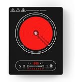 VBGK Single Burner Electric Cooktop,110V 1800W Electric Stove Top with LED Touch Control,8 Power Levels, 4H Timer, Safety Lock,portable single burner cooktop Overheat protection