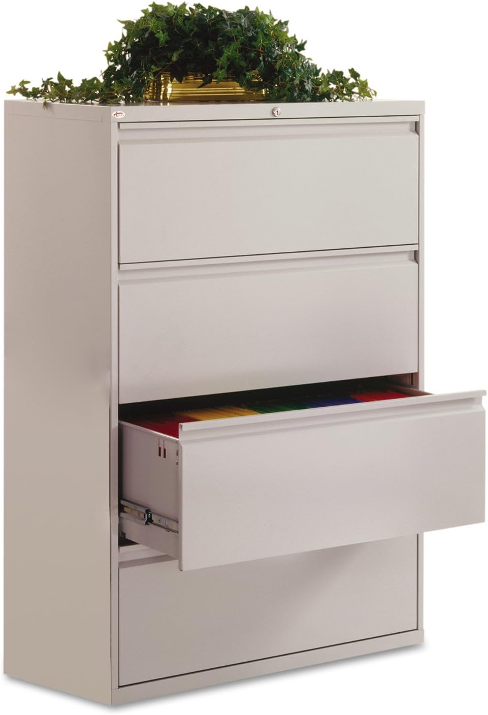 Amazon Com Alera Ale Four Drawer Lateral File Cabinet 42w X 19 1 4d X 53 1 4h Light Gray Furniture Decor