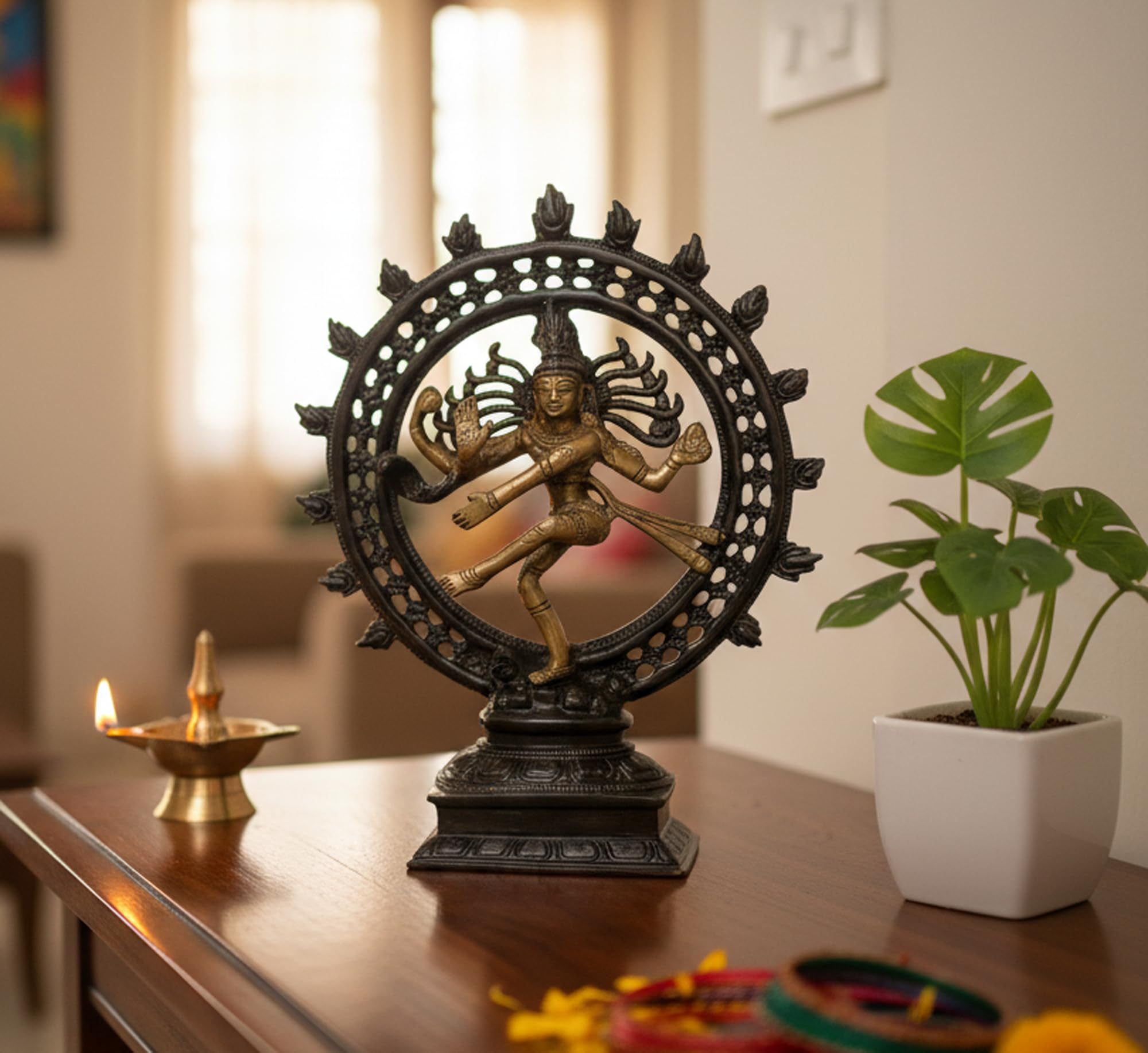 ESPLANADE Brass Shivling with Sheshnag | Shiva Lingam Shiv Ling Idol Murti Natraj (Natraj)