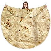HDFK Tortilla Blanket Adult Size Kids Realistic Food Fleece Yellow Taco Cheese Fluffy Throw Blankets Flannel Funny Novelty Present 71 inches Cozy Soft White Elephant Double Sided
