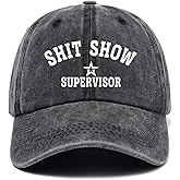 Sxxt Show Supervisor,Funny Baseball Cap,Funny Hats,Vintage Caps,Adjustable Cotton Baseball Cap for Men Women Black