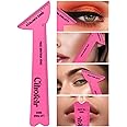 Cilrofelr 4 in 1 Eyeliner Stencils for Hooded Eyes, Reusable Eyeliner Stencils Tool, Multi-purpose Makeup Tool for Winged Eyeliner, Defined Eyebrows, Face Contour and Lip Line - Pink