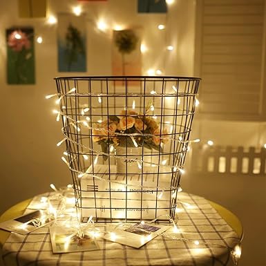 ANKOUJA LED Lichterkette 100er Innen warmweiss fuer Weihnachten Zimmer Bett Hochzeit Party Schlafzimmer Weihnachten Tannenbau