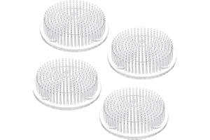 VELARIONNA Flower Frogs for Arrangements Vase, 4pcs Plastic Floral Frog Stem Holders for Flower Arrangements Supplies and Plant Decoration(Color:Clear)