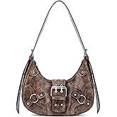 Y2k Purses for Women, Small Hobo Shoulder Bags Handbag Goth Punk Clutch Purse Trendy Underarm Bag