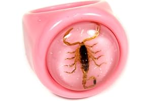 REALBUG Golden Scorpion Pink Ring Size 7