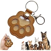 Overket Dog Hair Keychain, Leather Pet Hair Collector Keychains, Pet Fur Keepsake Gift, Paw Charm for Collecting Cat Dogs Fur