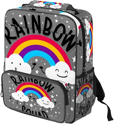 Amazon Carrozza リュックサック 学生 大容量 リュック レディース 虹 雲 マザーズバッグ デイバッグ メンズ かわいい おしゃれ Carrozza レディース