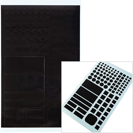 Amazon Co Jp 盗撮防止シール レンズに糊が残らない再剥離 遮光用にも 118x195mm 1シート ブラック カメラ