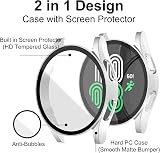 Jvchengxi 2 Pack Case for Samsung Galaxy Watch 4 44mm Screen Protector PC Bumper view 3