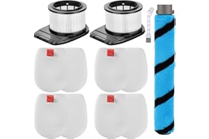 Leadaybetter Filter Replacement for Shark IZ662H Vertex Pro Lightweight Cordless Stick Vacuum with DuoClean PowerFins, 2 HEPA Filters, 1 Soft Roller, Compare to Prat XHFIZ500 & XFFKIZ600 & 855FFJ362H