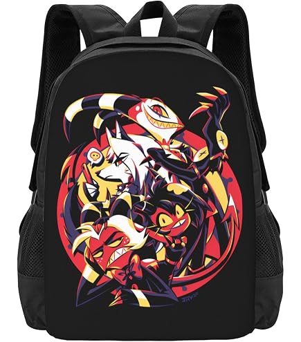 Xorbwvi Helluva Boss Backpack,3d Print Laptop Backpack Lightweight Casual Daypack Bookbag 16.5 In, Black : Electronics
